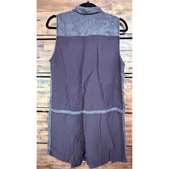 YFB Romper Women's Large Sleeveless Button Front Drawstring Utility Pockets - Picture 2 of 6